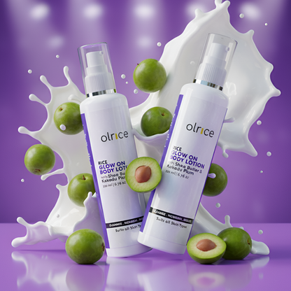 RICE GLOW ON BODY LOTION-With Shea Butter & Kakadu Plum (Pack of 2)