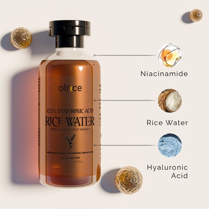 0.5% Hyaluronic Acid Rice Water Premium Body Wash