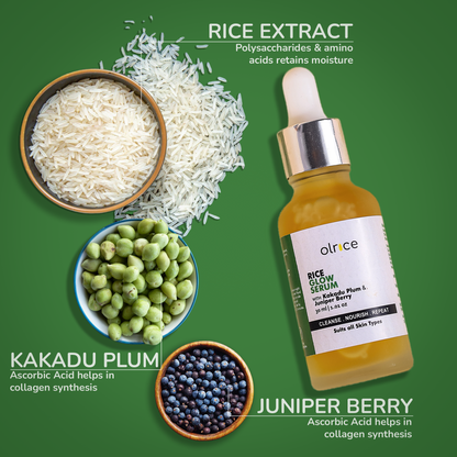 RICE GLOW SERUM-With Kakadu Plum & Juniper Berry