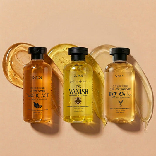 Triple Glow Body Wash Combo for Brightening, Hydration, and Exfoliation with Hyaluronic Acid, Niacinamide & Kojic Acid - Pack of 3