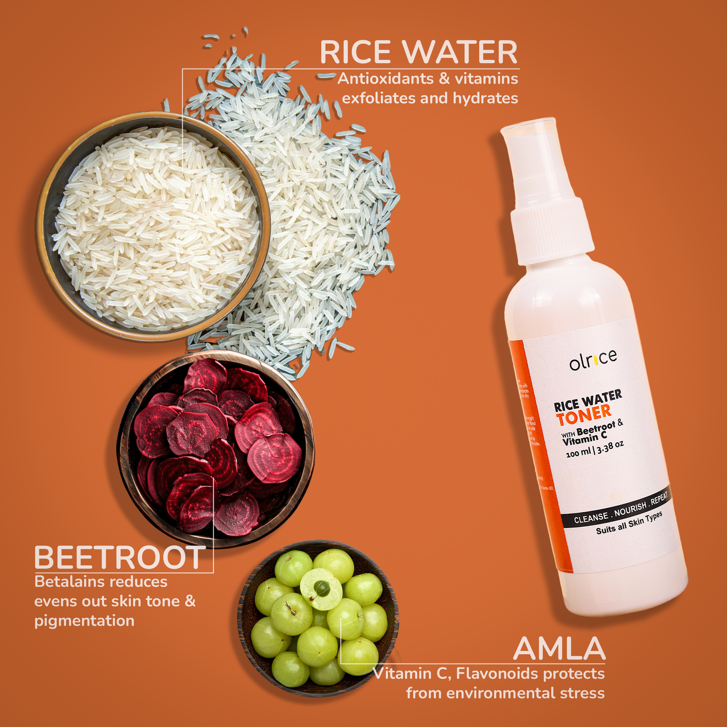 RICE WATER TONER-With Beetroot & Vitamin C