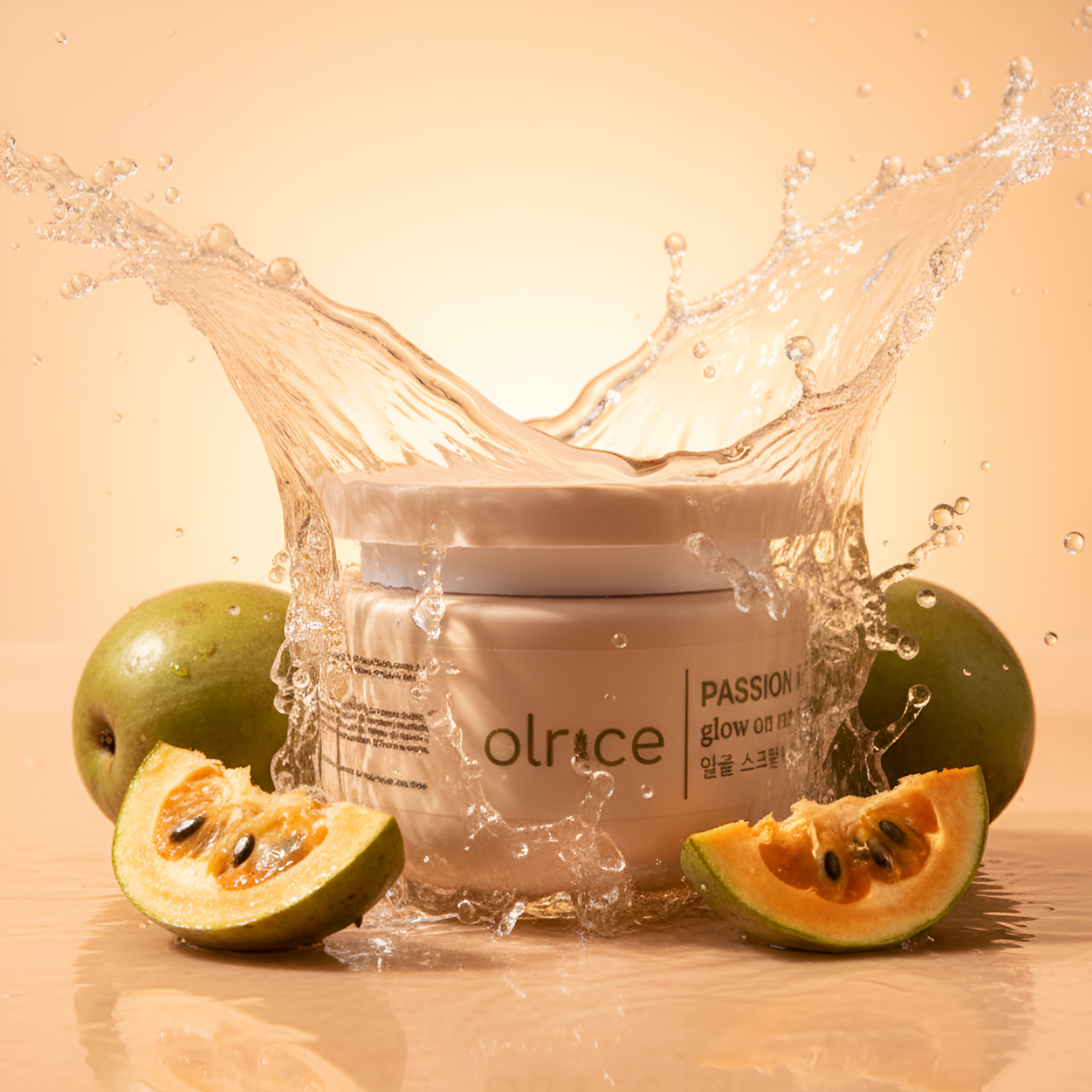 OLRICE Passion Fruit Glow on Face Scrub - with Bael & Oat milk | Exfoliates & Removes Dead Skin