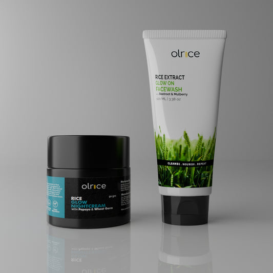 RICE REVIVE DUO (Rice Extract Glow On Facewash + Rice Glow Night Cream)