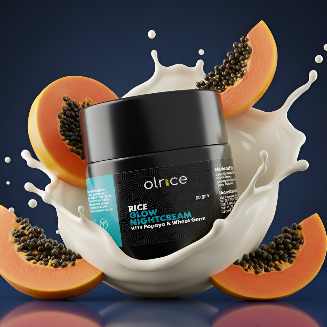 RICE GLOW NIGHT CREAM -With Papaya & Wheat Germ