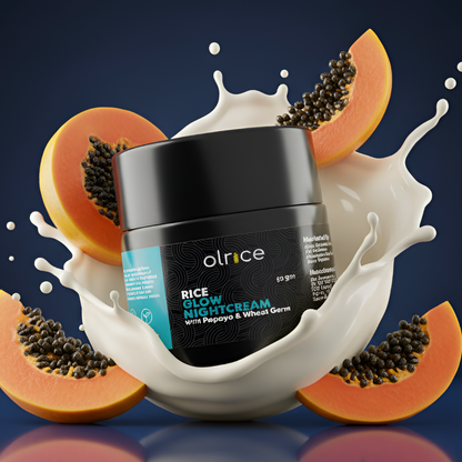 RICE GLOW NIGHT CREAM -With Papaya & Wheat Germ