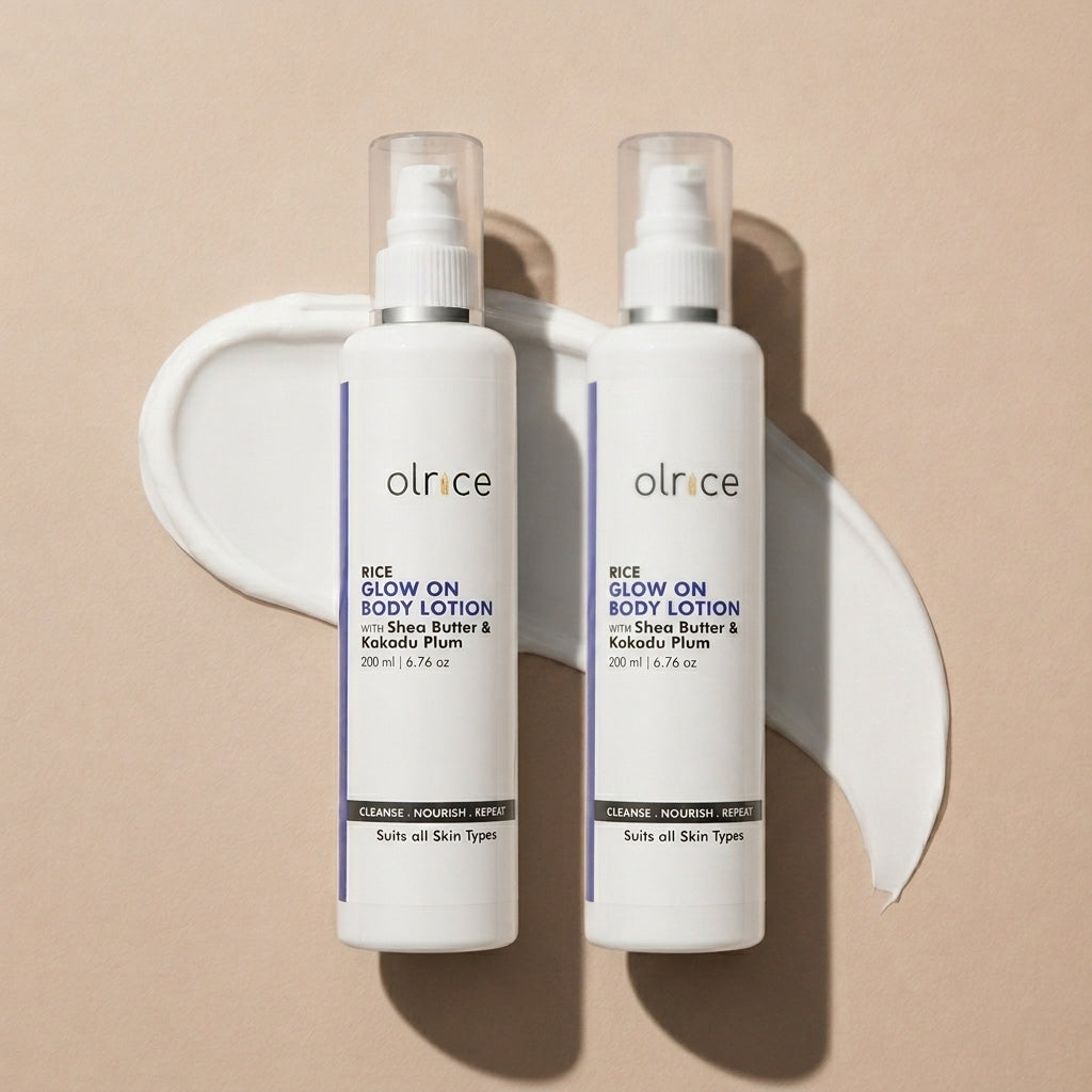RICE GLOW ON BODY LOTION with Shea Butter & Kakadu Plum - Pack of 2