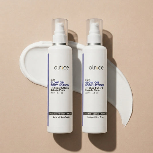 RICE GLOW ON BODY LOTION with Shea Butter & Kakadu Plum - Pack of 2