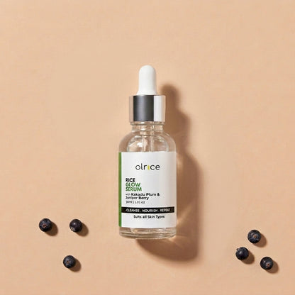 RICE GLOW SERUM with Kakadu Plum & Juniper Berry for Radiant Skin