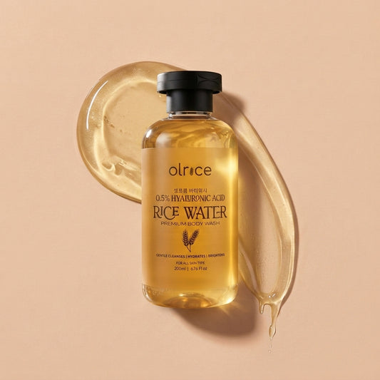 OLRICE Rice Water Body Wash with 0.5% Hyaluronic Acid for Ultimate Hydration
